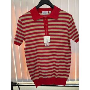 NWT Men’s Vintage Old Stock Valentino UOMO Striped Sweater Henley Size Medium